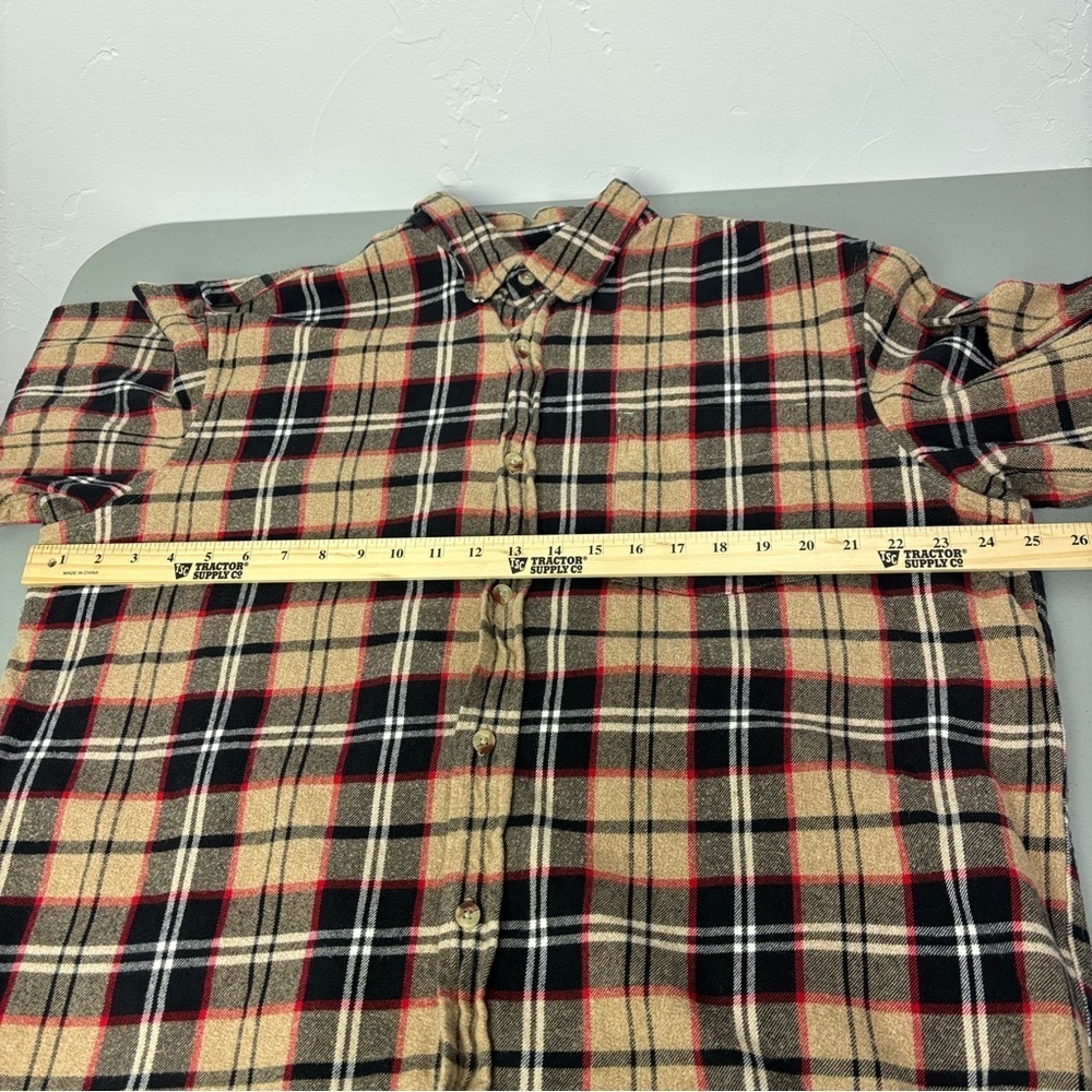 RedHead Multicolor Flannel Plaid Men's Long Sleeve Shirt Button Front XL Cotton - Picture 6 of 7